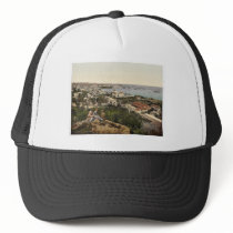Town and harbor from St. Dimila, Beyrout, Holy Lan Hat