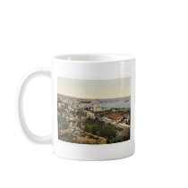 Town and harbor from St. Dimila, Beyrout, Holy Lan Mug
