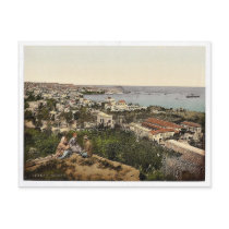 Town and harbor from St. Dimila, Beyrout, Holy Lan Postcard