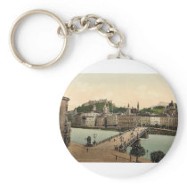 Town bridge, Salzburg, Austro-Hungary rare Photoch Key Chain