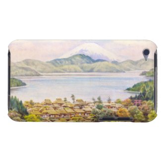 Town by Lake Near Mt.Fuji Ozawa J R scenery iPod Touch Cover