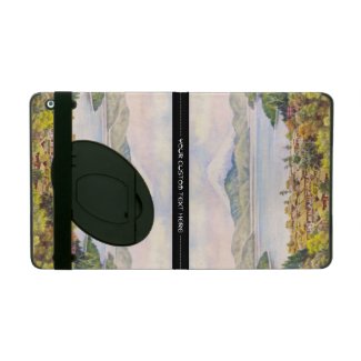 Town by Lake Near Mt.Fuji Ozawa J R scenery iPad Cover