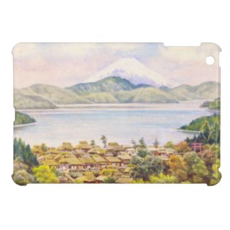 Town by Lake Near Mt.Fuji Ozawa J R scenery Case For The iPad Mini