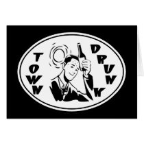 Town Drunk - Black & White cards