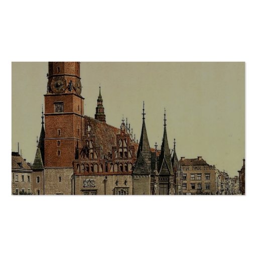 Town hall, Breslau, Silesia, Germany (i.e., Wrocla Business Cards (back side)