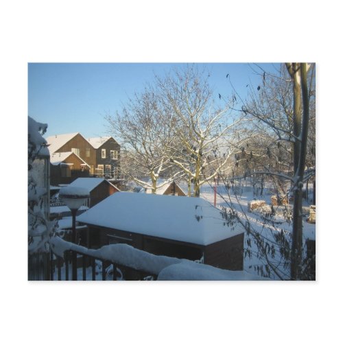 Town in the snow