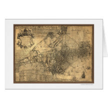 Town of Boston Map - 1769 Card