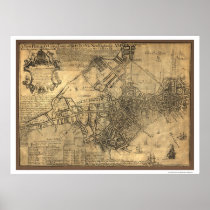 Town of Boston Map - 1769 Print