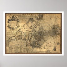 Town of Boston Map - 1769 Print