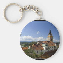 Town Of Hluboka Under The Castle Keychains