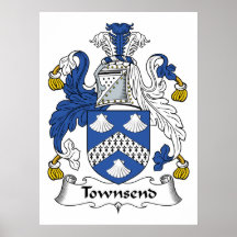 Townsend Family Crest Posters