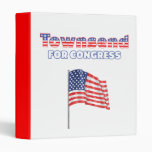 Townsend for Congress Patriotic American Flag 3 Ring Binders