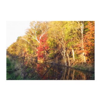 Towpath Autumn Glory (Ohio) Canvas Print