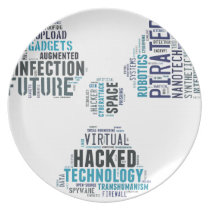 Toxic Cyberpunk Hacker Party Plates