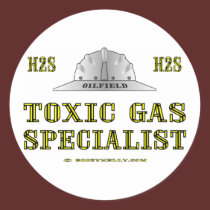 Toxic Gas Specialist, Oil Field Sticker by boozykelly Toxic Gas Specialist, Oil Field Sticker