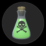 Toxic Green Potion Round Sticker