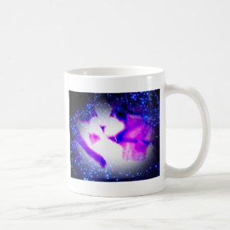 toxic purple kitty classic white coffee mug