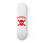 Toxic Skull in Red Skate Board