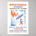 Toxoid Prevents Diptheria 1941 WPA posters