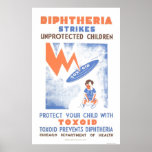 Toxoid Prevents Diptheria 1941 WPA Print