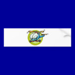 toy31121 TOY HELICOPTER CARTOON BLUES GREENS FUN bumper stickers