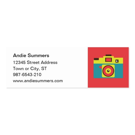 Toy Camera (CMYK) Profile Card Business Card
