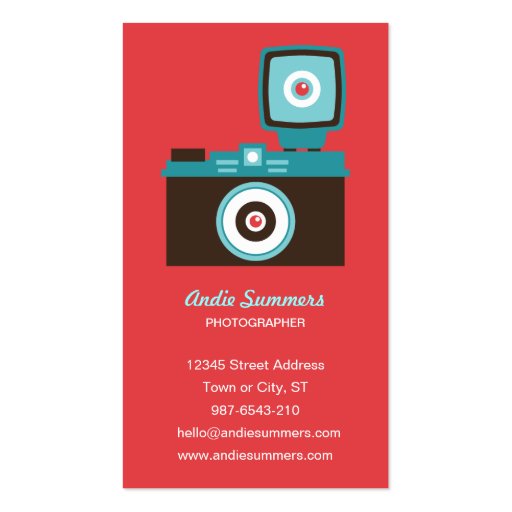 Toy Camera (Diana) Photographer Biz Card Business Card (front side)