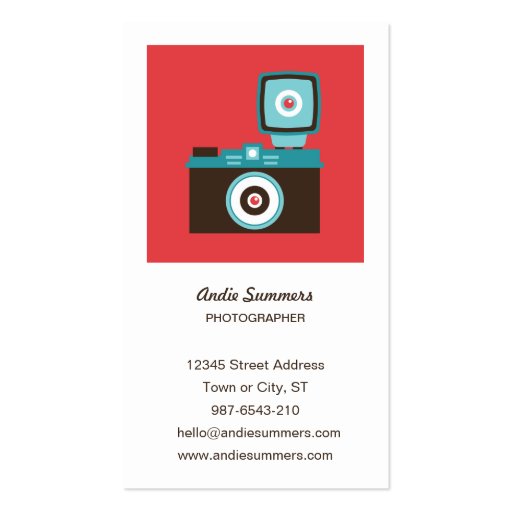 Toy Camera (Diana) Photographer Profile Card Business Card Template