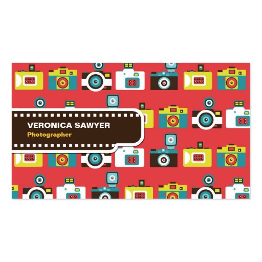 Toy Cameras (Red) Business Card