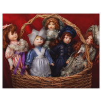 Toy - Dolls - A basket of Victorian dolls  Personalized Flyer