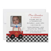 Toy Fire Truck Birthday Party Invitation invitation