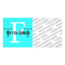 Toy Fox Terrier Breed Monogram Photo Card Template