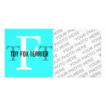 Toy Fox Terrier Breed Monogram photo cards