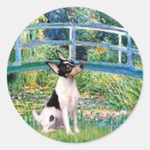 Toy Fox Terrier - Bridge Round Sticker