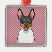Toy Fox Terrier Cartoon Christmas Tree Ornaments