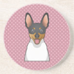 Toy Fox Terrier Cartoon Coasters