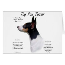 Toy Fox Terrier History Design Greeting Cards