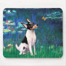 Toy Fox Terrier - Lilies 5 Mouse Pads