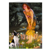 Toy Fox Terrier - MidEve Greeting Card