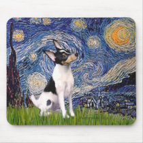 Toy Fox Terrier - Starry Night mousepads by masterpiecedogs Toy Fox Terrier - Starry Night mousepads