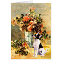 Toy Fox Terrier - Vase Greeting Card