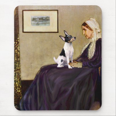 Toy Fox Terrier - Whistler's Mother Mouse Mats by masterpiecedogs