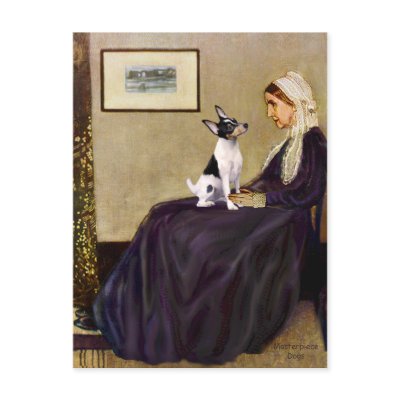 Toy Fox Terrier - Whistler's Mother Post Card by masterpiecedogs