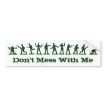 Toy Green Army Men Bumper Sticker