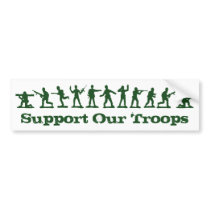 Toy Green Army Men Bumper Stickers