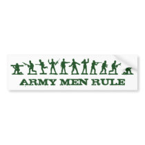 Toy Green Army Men Bumper Sticker