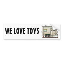 Toy Hauler Trailer Camper bumper stickers