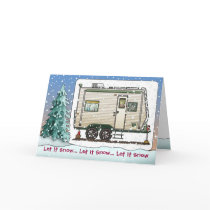 Toy Hauler Trailer Camper Holiday Cards