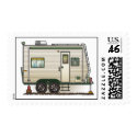 Toy Hauler Trailer Camper postage by art1st Toy Hauler Trailer Camper postage