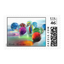Toy Marbles Postage Stamps